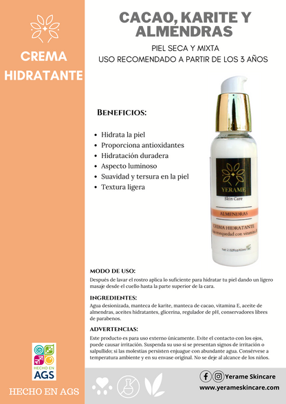 Crema Hidratante de Almendras